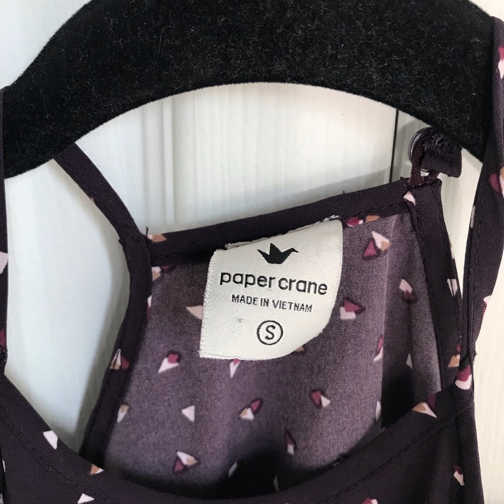 Paper Crane Plum Tank Top with White Accents - Picture 8 of 10